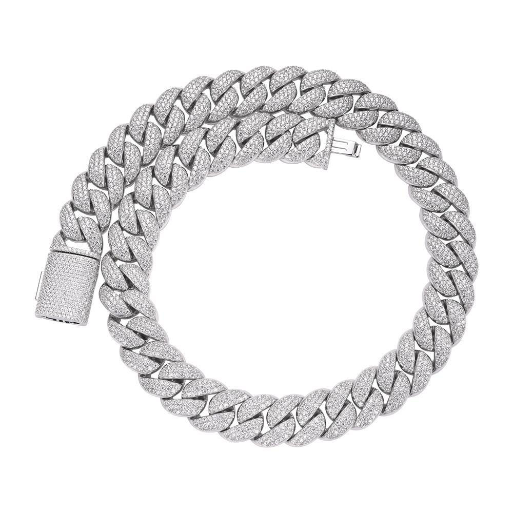 Prong-Set Cuban Link Chain