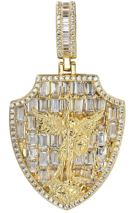 Iced Shield Pendant