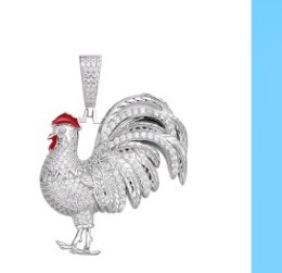 Colored Rooster Pendant