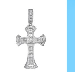 Iced Cross Pendant