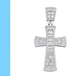 Iced Cross Pendant
