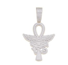 Winged Ankh & Eye of Horus Pendant
