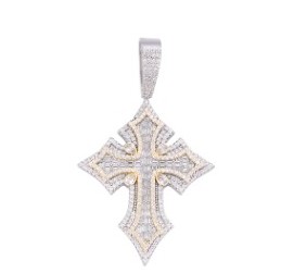Two-Tone Cross Pendant