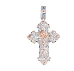 Ornate Crucifix Cross Pendant