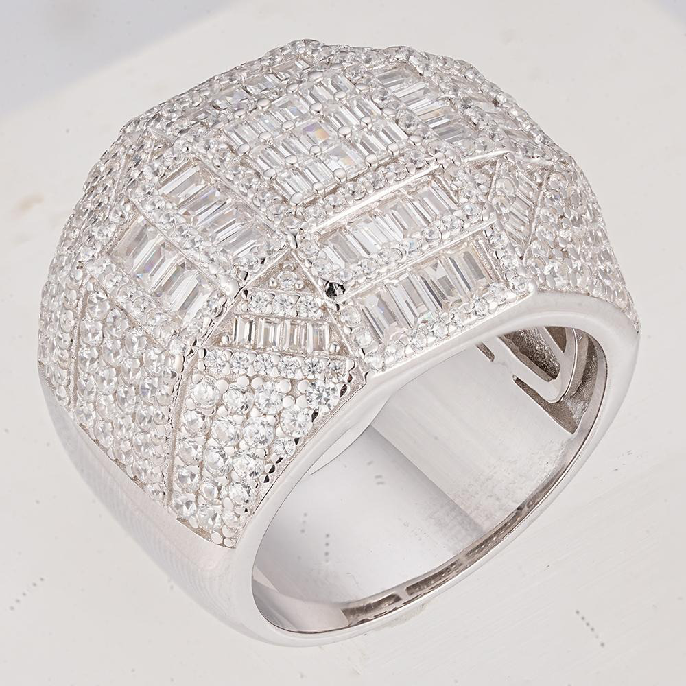 Square Iced Signet Ring